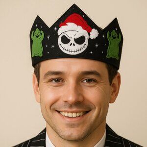 Christmas Felt Crown, Nightmare Before Christmas, Jack Oogie Felt Crown, Holiday